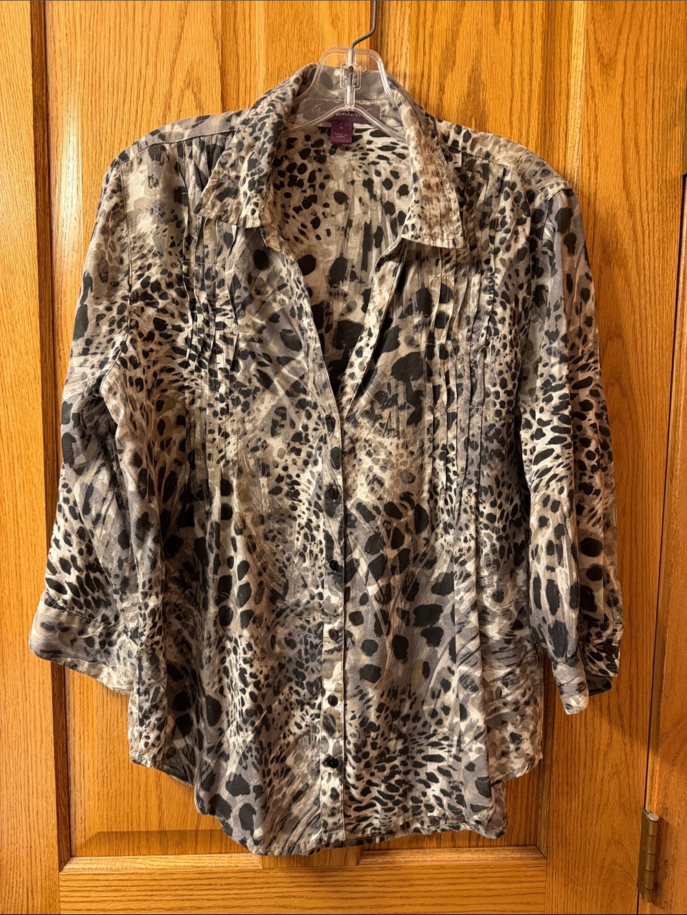 Gloria Vanderbilt Animal Print Shirt